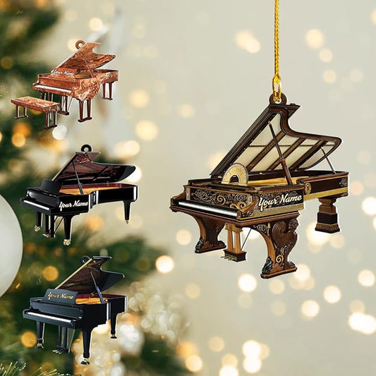 Custom Music Instrument Christmas Gift - Piano Ornament for Piano Lovers LL10