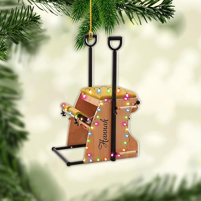 Personalized Pilates Acrylic Christmas Ornament - Instructors & Fitness Lovers LL44