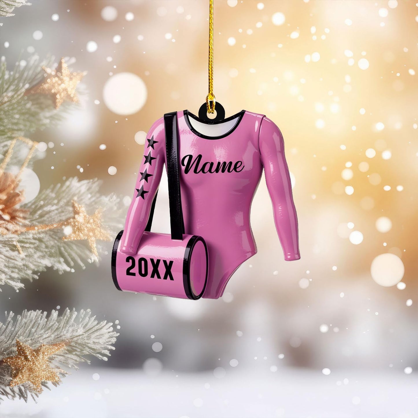 Personalized Name Gymnastics Ornament 2025, Girl Gymnast Ornaments  for Xmas C16
