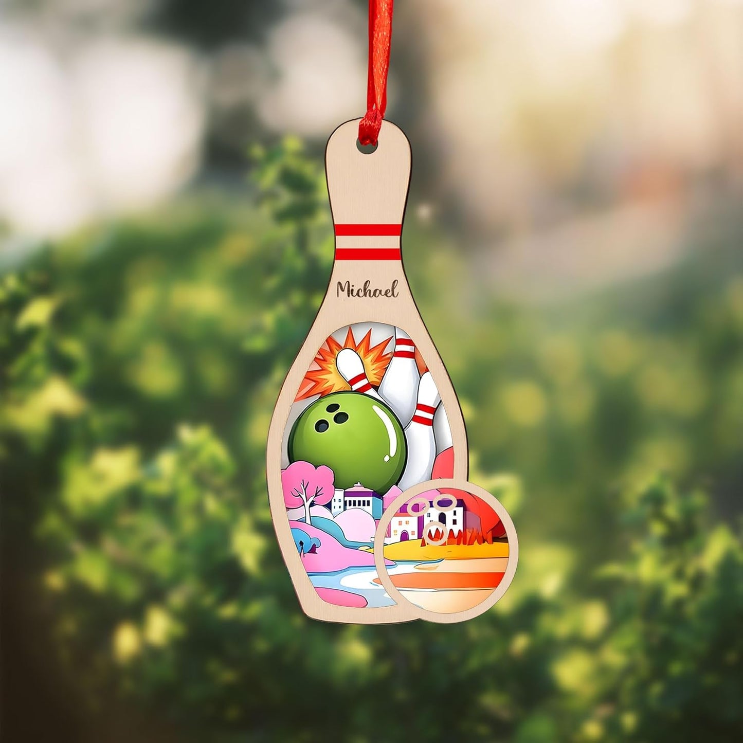 Custom Bowling Tools Ornament - Bowling Ornament Bowl 7