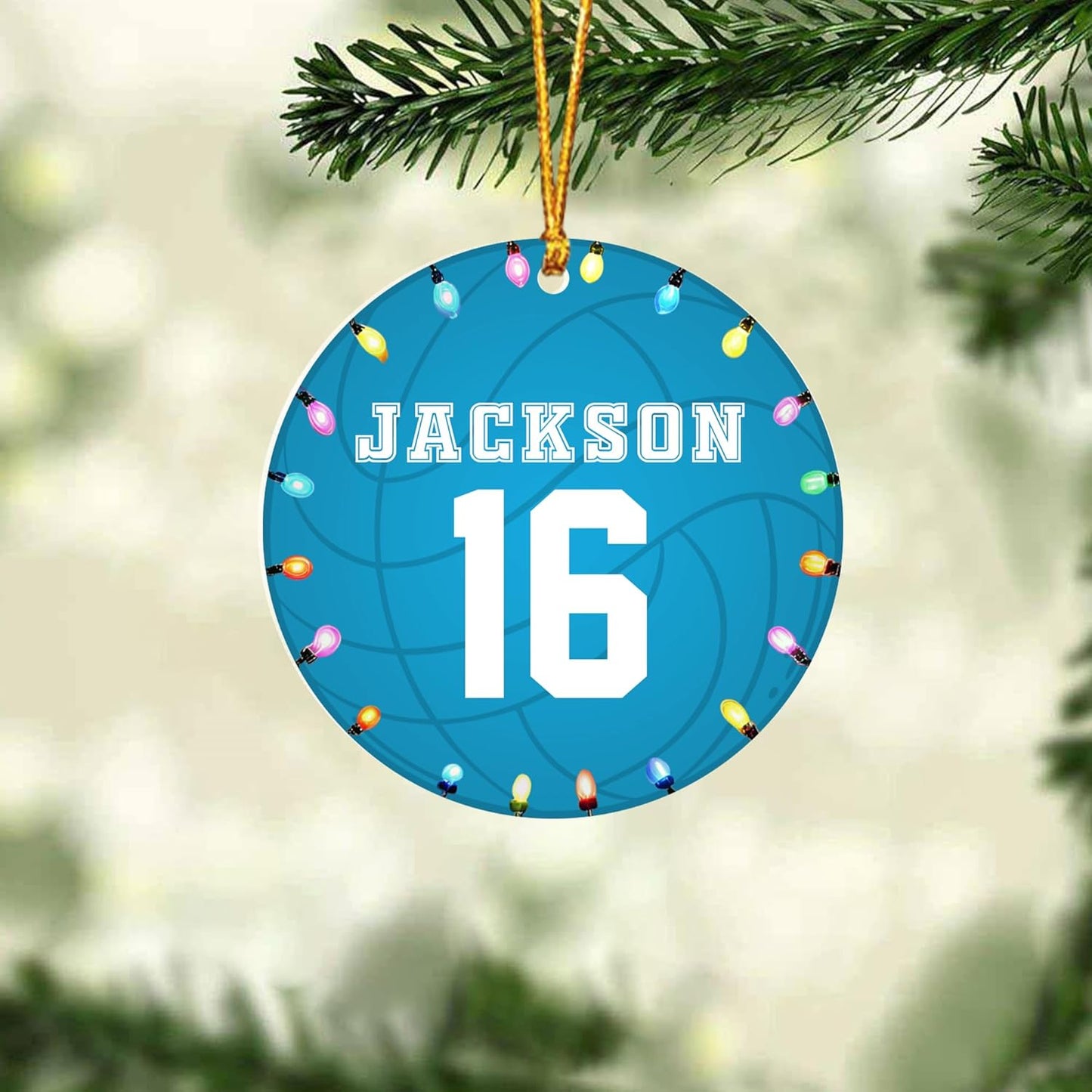 Custom Name Water Polo Christmas Ornament – Personalized Name And Number Water Polo Ornament, Sport Holiday Tree Decoration TW11