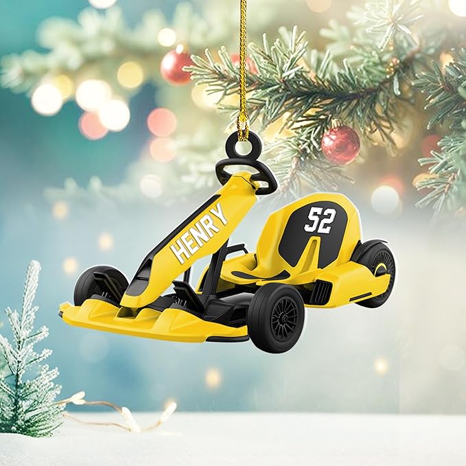 Personalized Go Kart Christmas Ornament N05