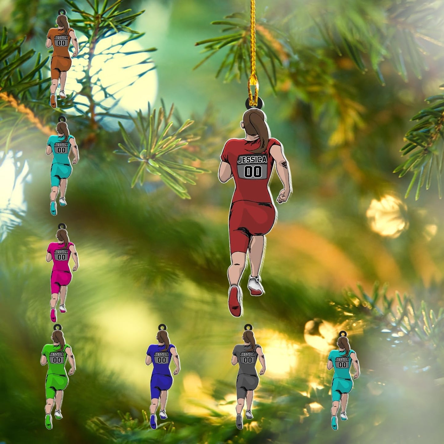 Personalized Marathon Finisher Ornament – Custom Name Acrylic Running Keepsake, Holiday Runner Gift TM24