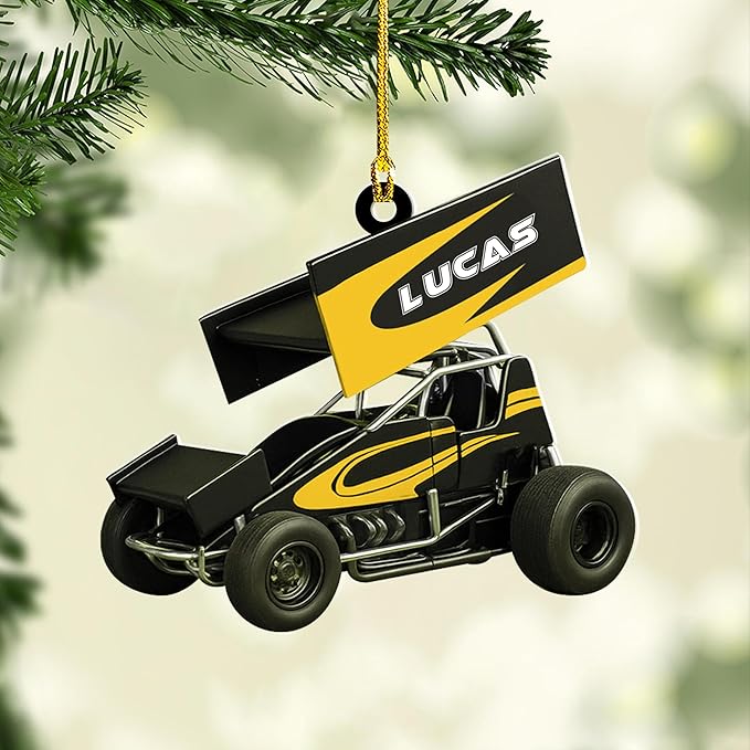 Personalized Go Kart Christmas Ornament N01