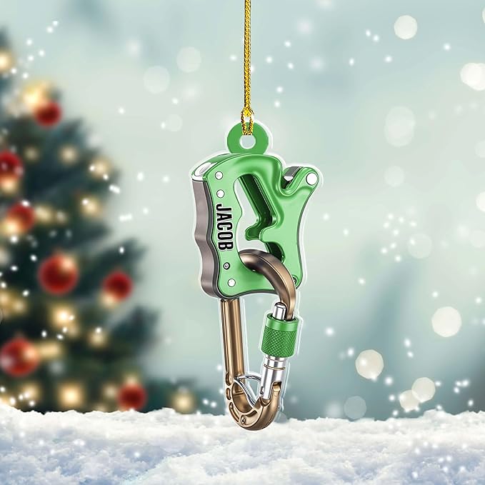 Personalized Rock Climber Christmas Gift for Mountaineers - Climbing Ornament LL25