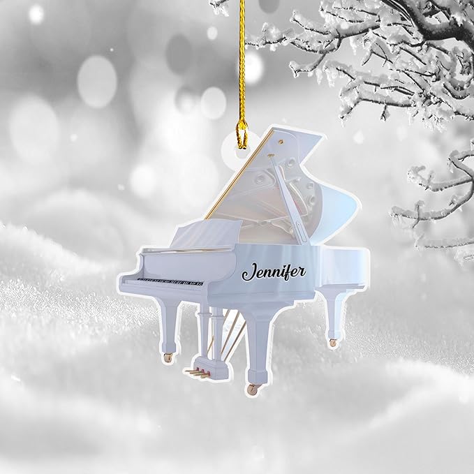 Customized Piano Ornament - Music Instrument Christmas Gift for Piano Lovers LL35