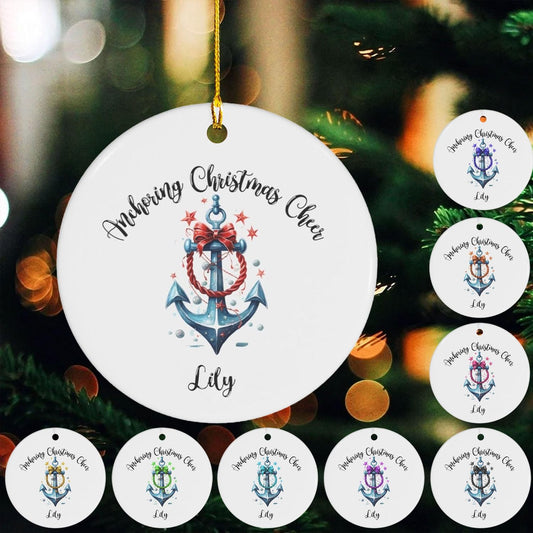 Custom Name Sailor Ornament – Personalized Captain Acrylic Sailing Ornament, Nautical Christmas Tree Decoration for Navy Lovers TS24