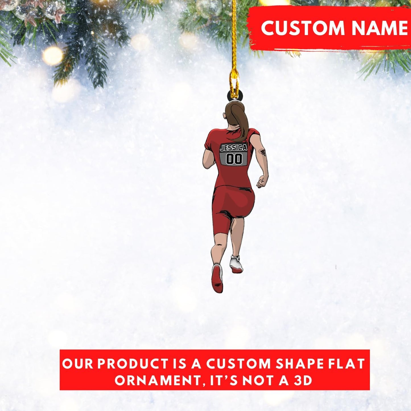 Personalized Marathon Finisher Ornament – Custom Name Acrylic Running Keepsake, Holiday Runner Gift TM24