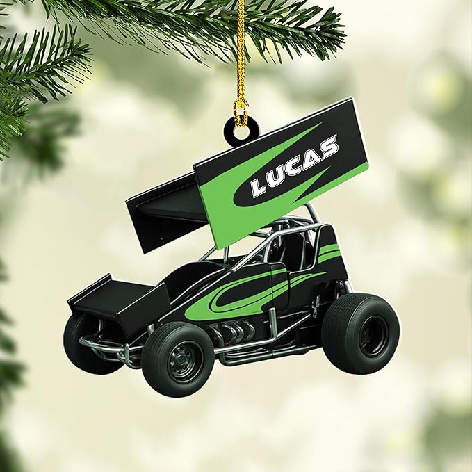 Personalized Go Kart Christmas Ornament N01