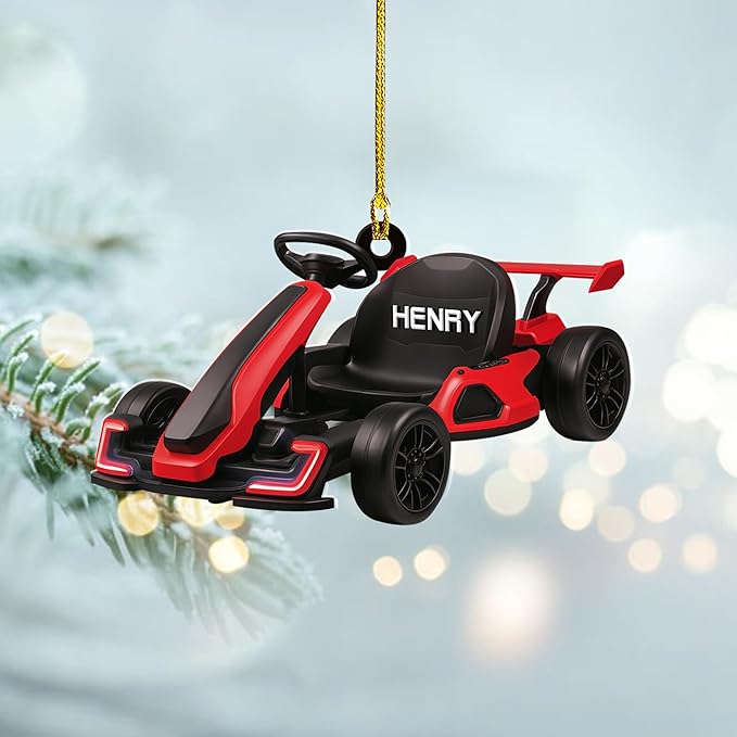Personalized Go Kart Christmas Ornament N10