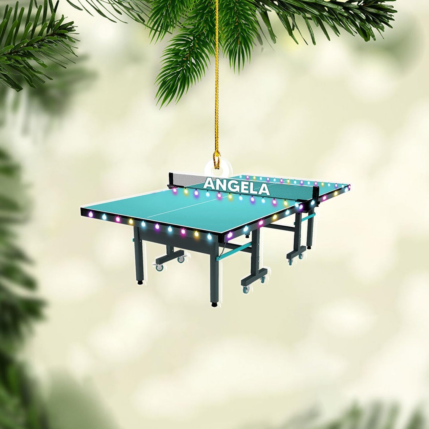 Personalized Table Tennis Ornament – Custom Ping Pong Acrylic Ornament, Gift for Table Tennis Lovers TT7