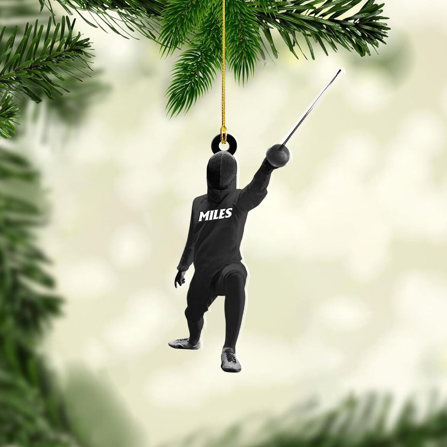 Personalized Fencing Christmas Ornament Christmas Tree Decor C02