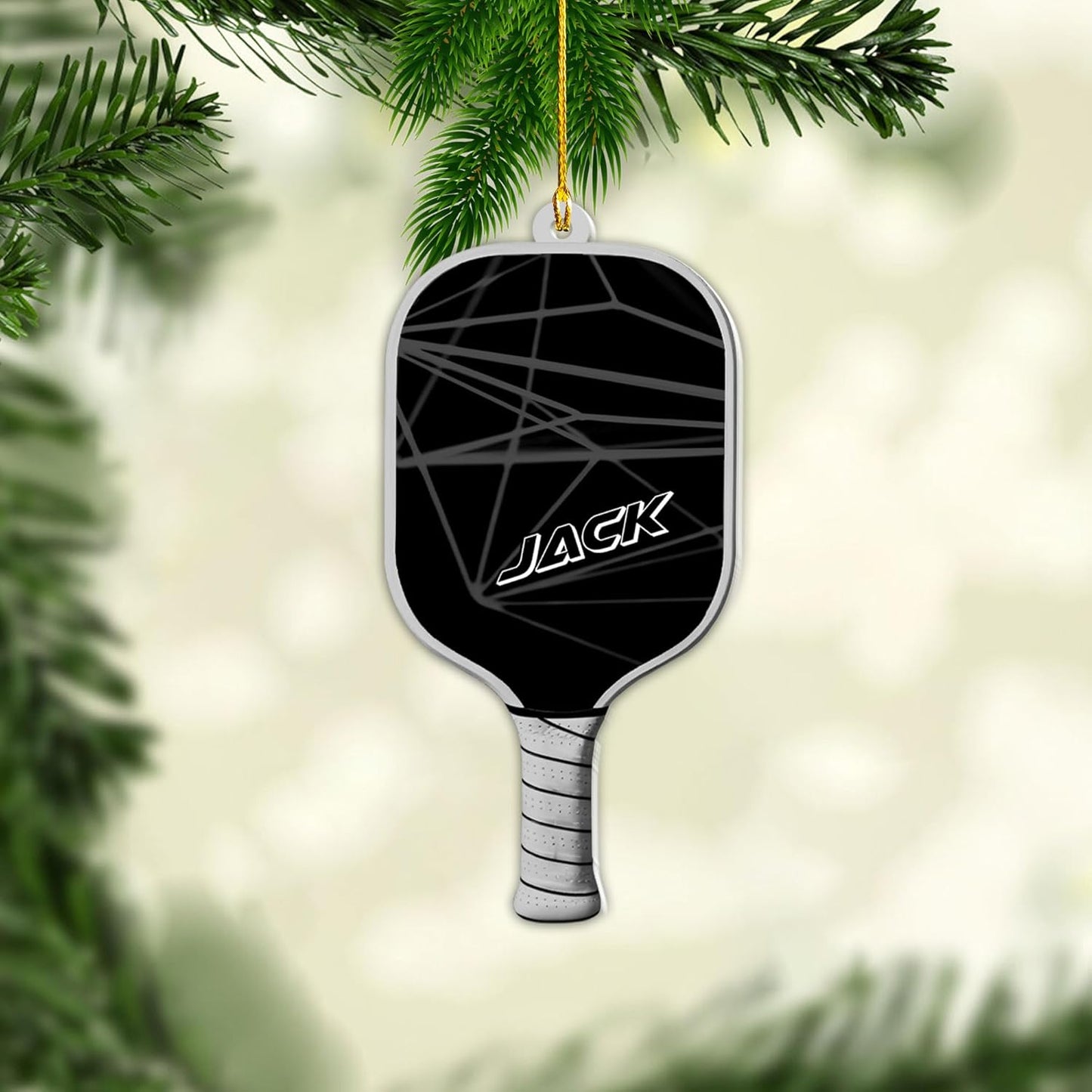 Personalized Pickleball Paddle Ornament – Pickleball Christmas Ornament NH1