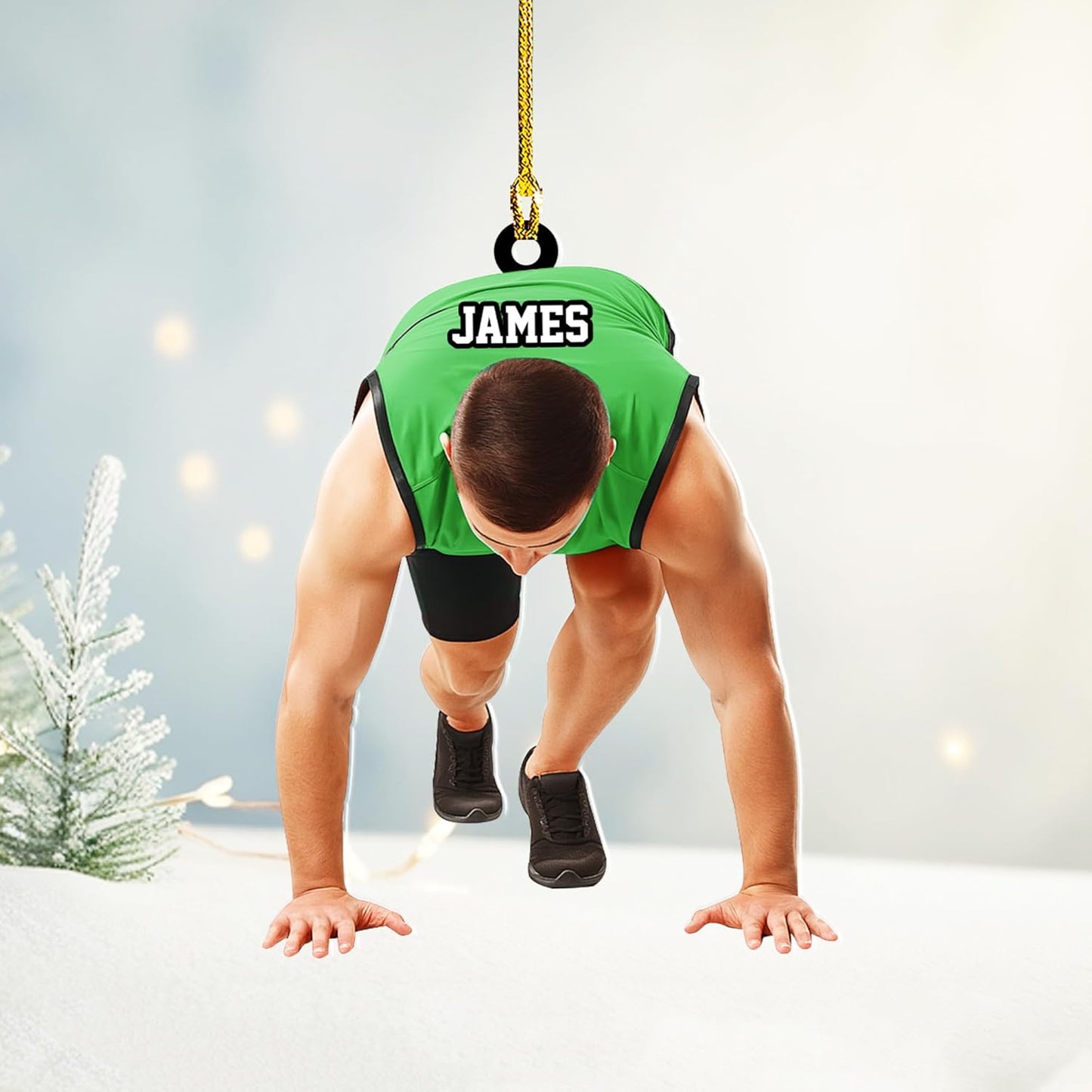 Personalized Marathon Ornament – Custom Name Acrylic Running Christmas Decoration, Runner Gift TM17