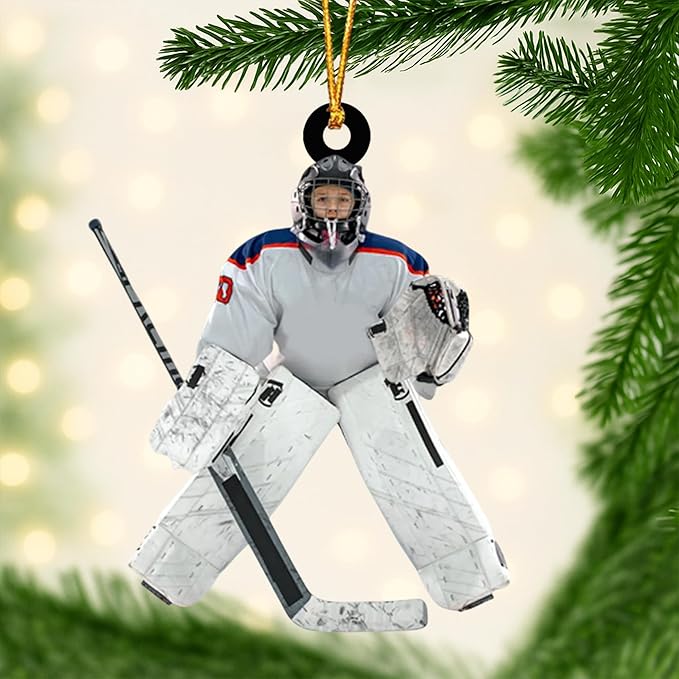 Personalized ice Hockey Ornament N11