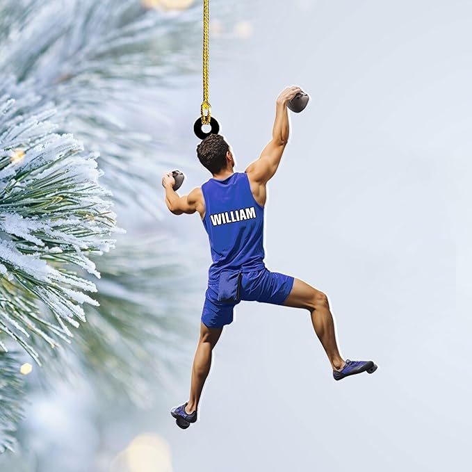 Personalized Rock Climber Christmas Gift for Mountaineers - Climbing Ornament LL22