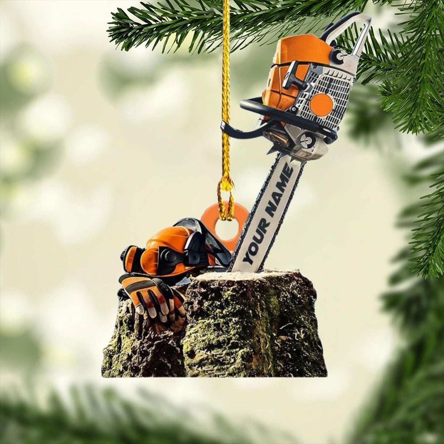 Personalized Carpenter Ornament – Woodworking Lumberjack Gift