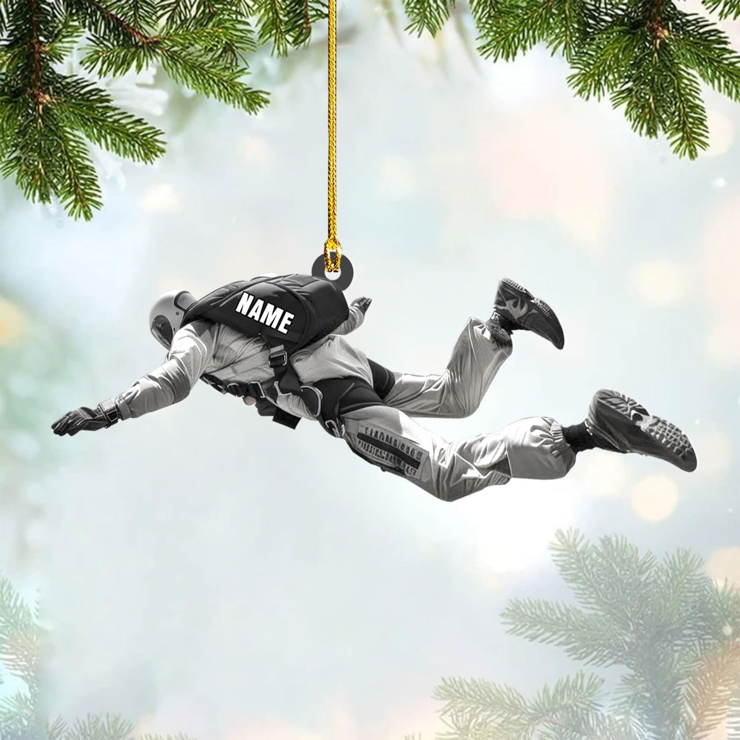 Custom Skydiving Christmas Ornament – Skydiver Xmas Decor O24