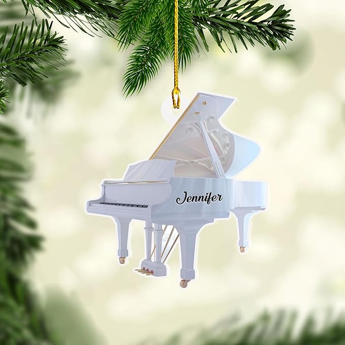 Customized Piano Ornament - Music Instrument Christmas Gift for Piano Lovers LL35