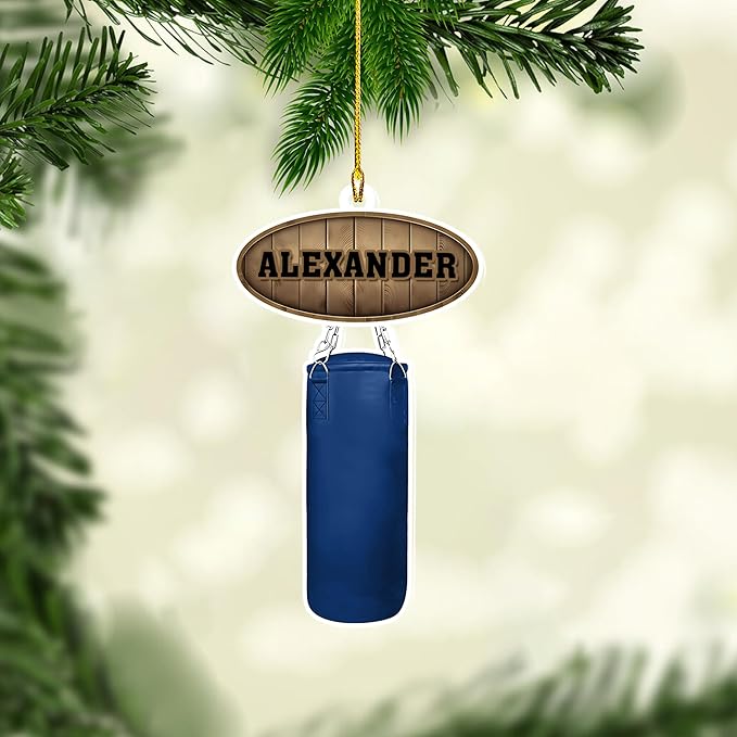 Custom Boxing Gloves Christmas Ornament - Personalized Boxing Ornament Gift LL15