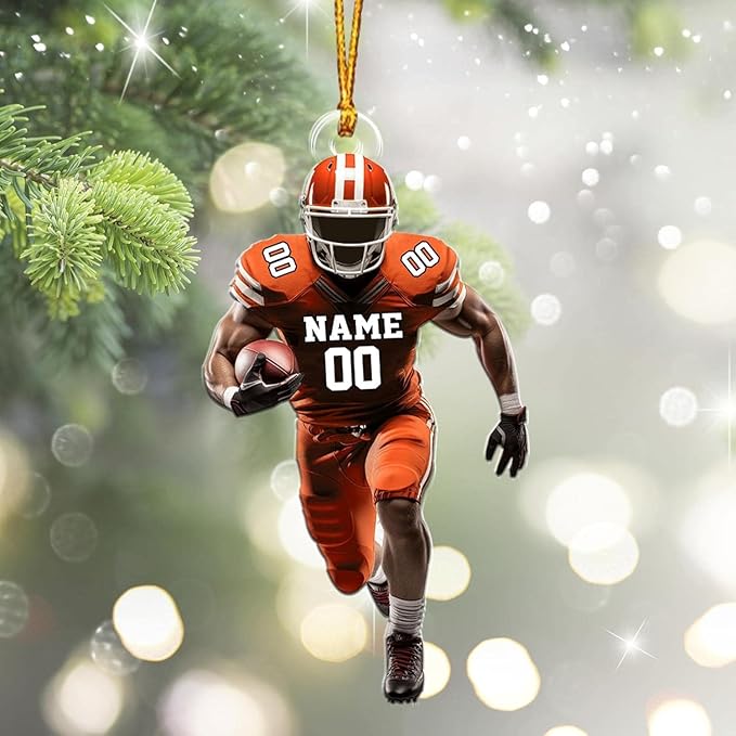 Personalized Sports Gift - Customize American Football Ornament