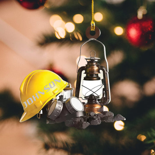 Custom Coal Miner Christmas Ornament – Personalized Name Decor Cmn2