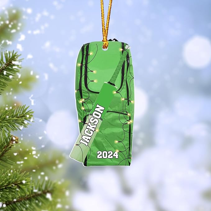 Personalized Cricket Christmas Ornament 2025, Custom Cricket Bat Ornament N18