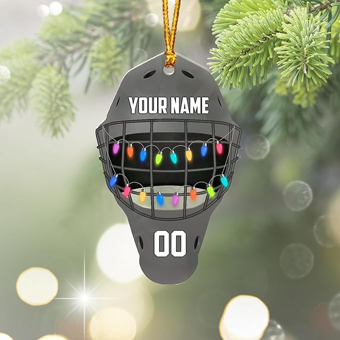Custom Ice Hockey Christmas Ornament N55