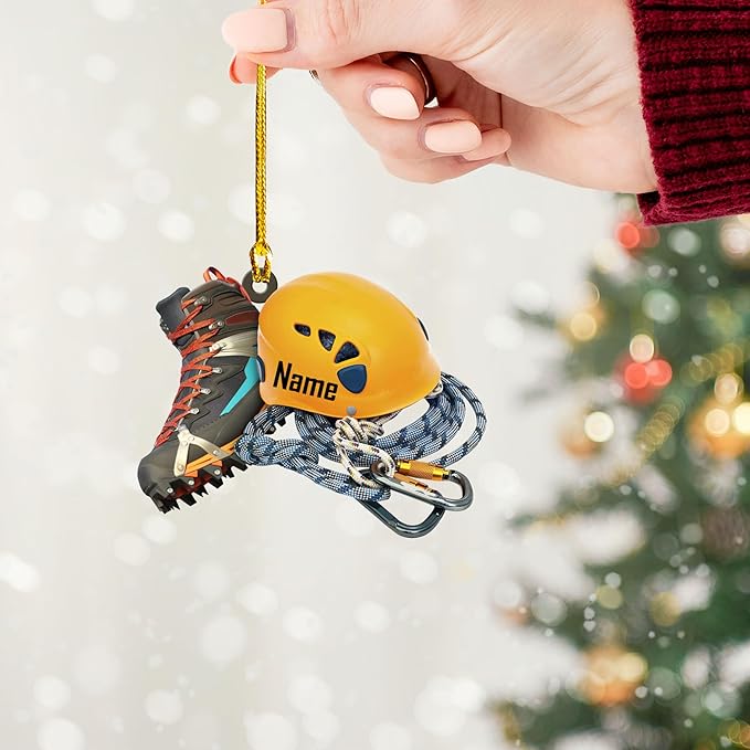 Personalized Rock Climber Christmas Gift for Mountaineers - Climbing Ornament LL31