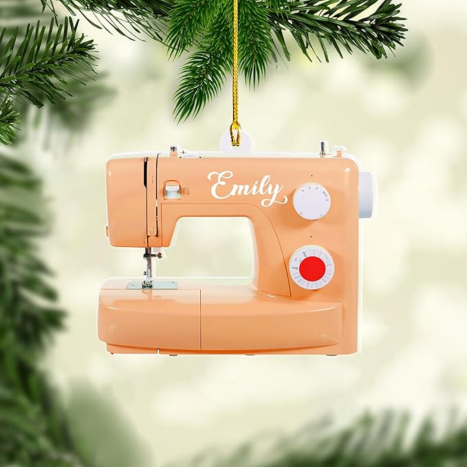 Custom Sewing Machine Ornament - Christmas Ornament Gift for Sewing Lovers LL29