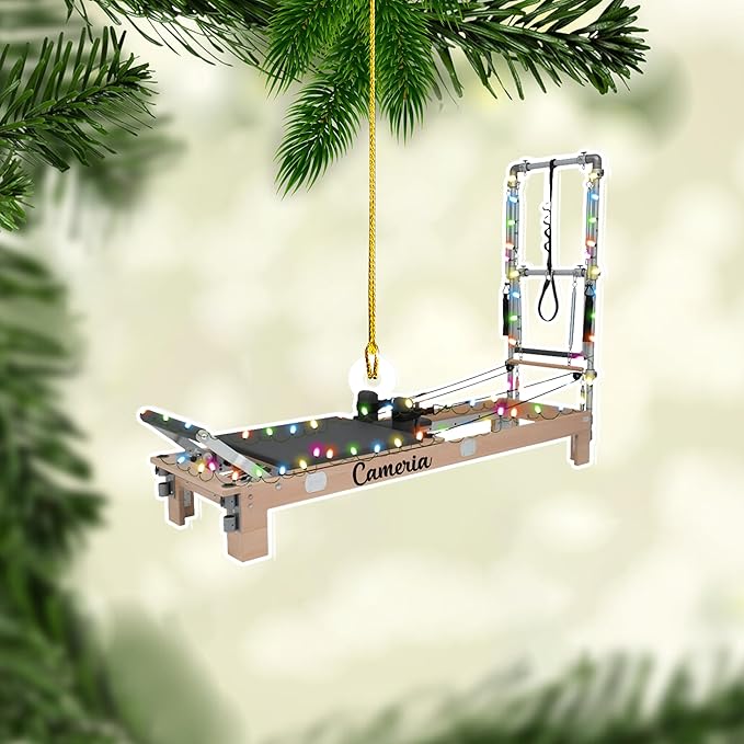 Personalized Pilates Christmas Ornament - Custom Pilates Gift for Women LL10