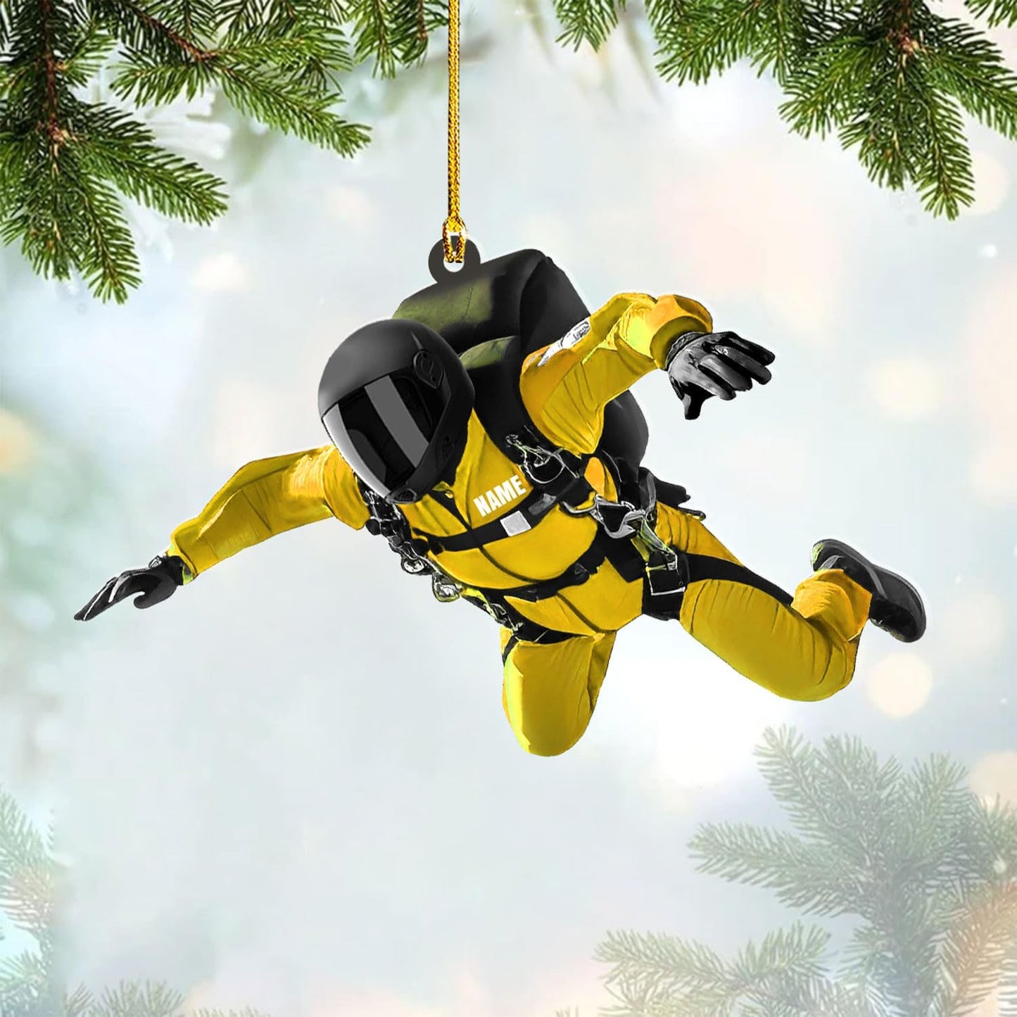 Custom Skydiving Christmas Ornament – Skydiver Xmas Decor O21