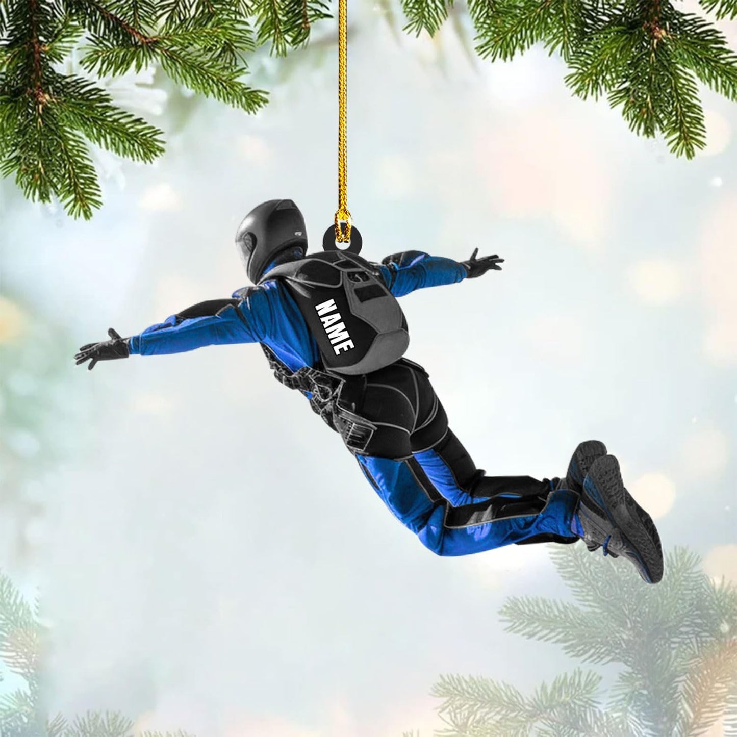 Custom Skydiving Christmas Ornament – Skydiver Xmas Decor O23