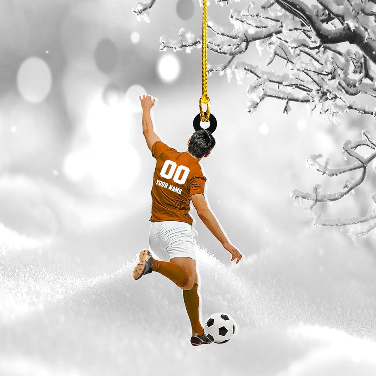 Personalized Soccer Player Christmas Ornament - Xmas Gift for Soccer Lovers C20