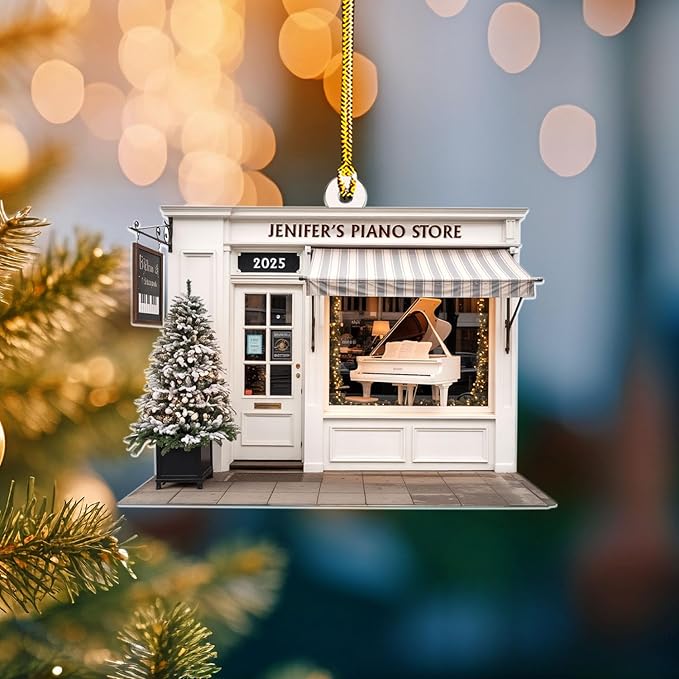 Customized Piano Ornament - Music Instrument Christmas Gift for Piano Lovers LL45