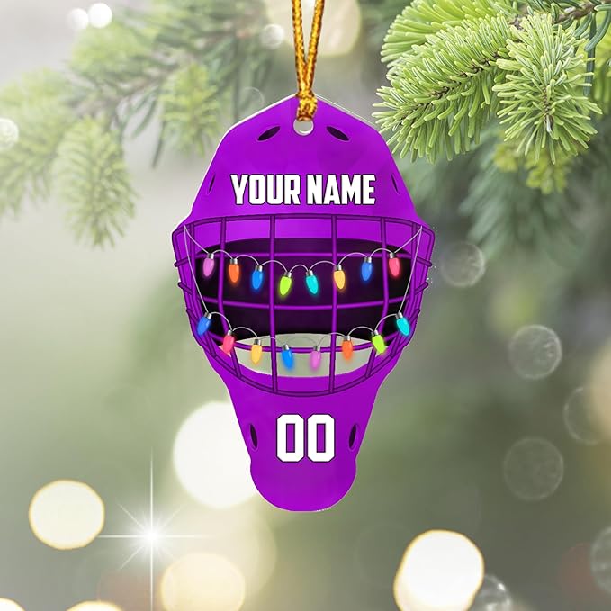 Custom Ice Hockey Christmas Ornament N55