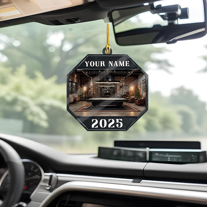 Personalized Billiards Ornament 2025, Billiards Christmas Ornaments N10