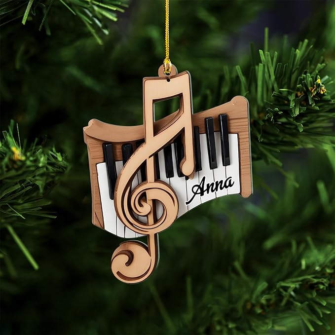 Personalized Music Instrument Christmas Gift - Piano Ornament for Piano Lovers LL23