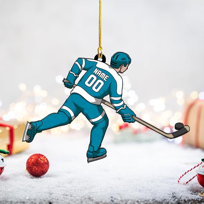 Custom ice Hockey Ornament N40