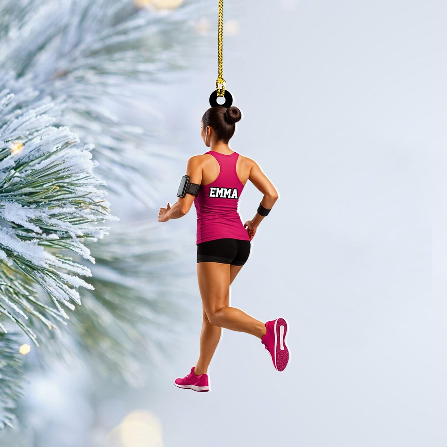 Custom Running Ornament – Personalized Marathon Acrylic Gift, Athlete Christmas Decoration TM19