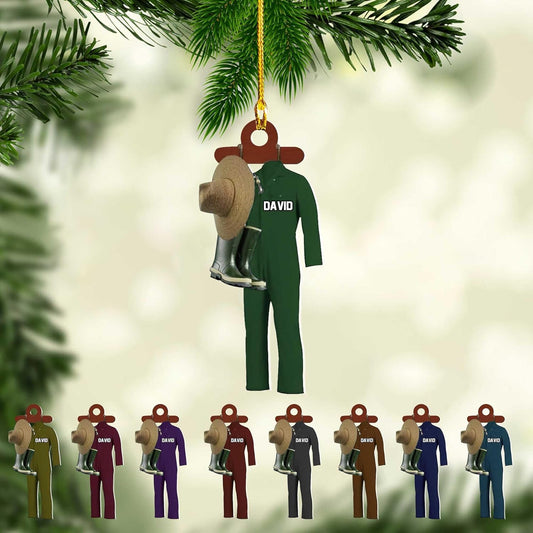 Personalized Gardening Acrylic Ornament – Custom Name Garden Tools Christmas Tree Decoration for Gardeners & Plant Lovers TG12