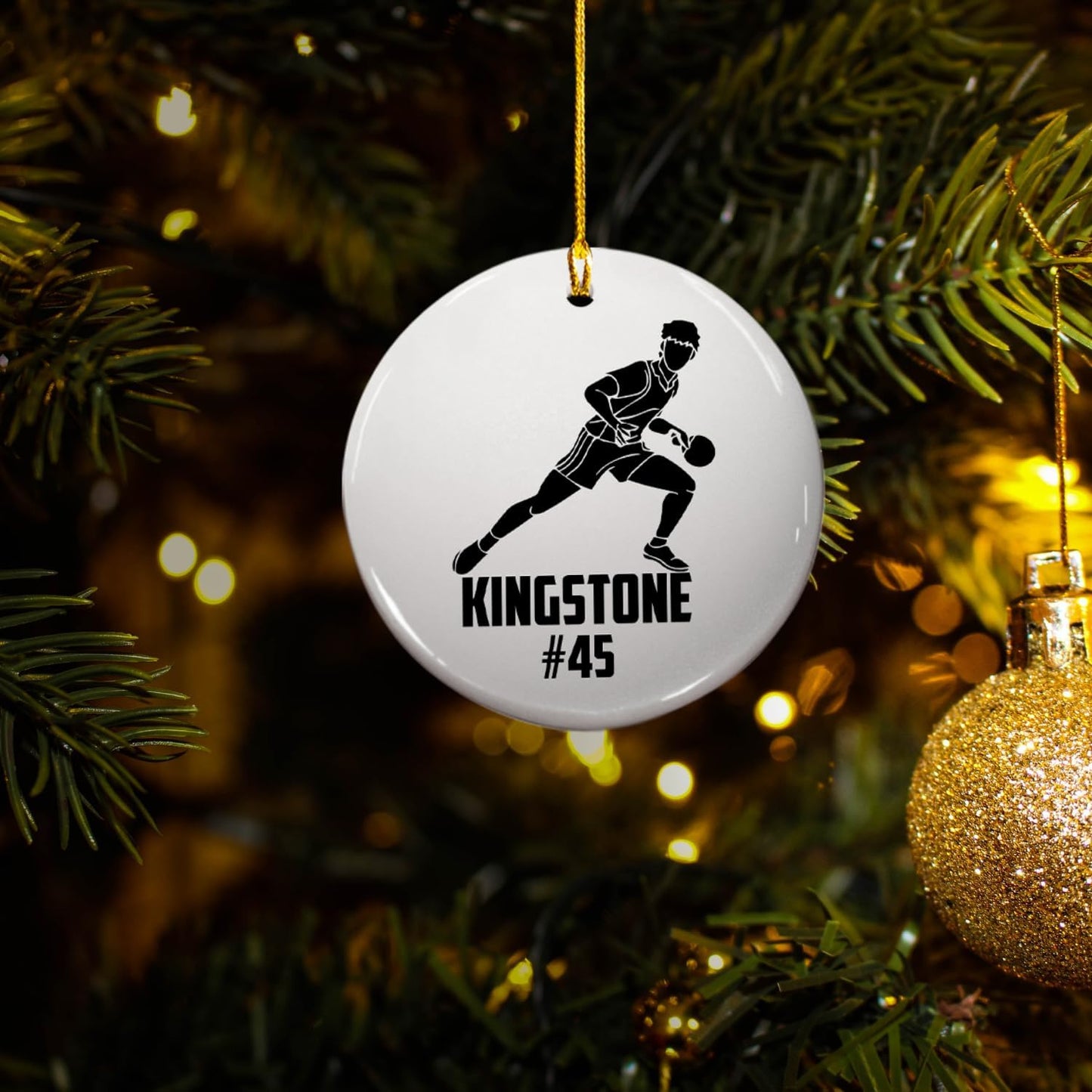 Custom Ping Pong Christmas Ceramic Ornament – Personalized Ceramic Table Tennis Gift, Sport Holiday Tree Decoration, Unique Ping Pong Player Keepsake TT21