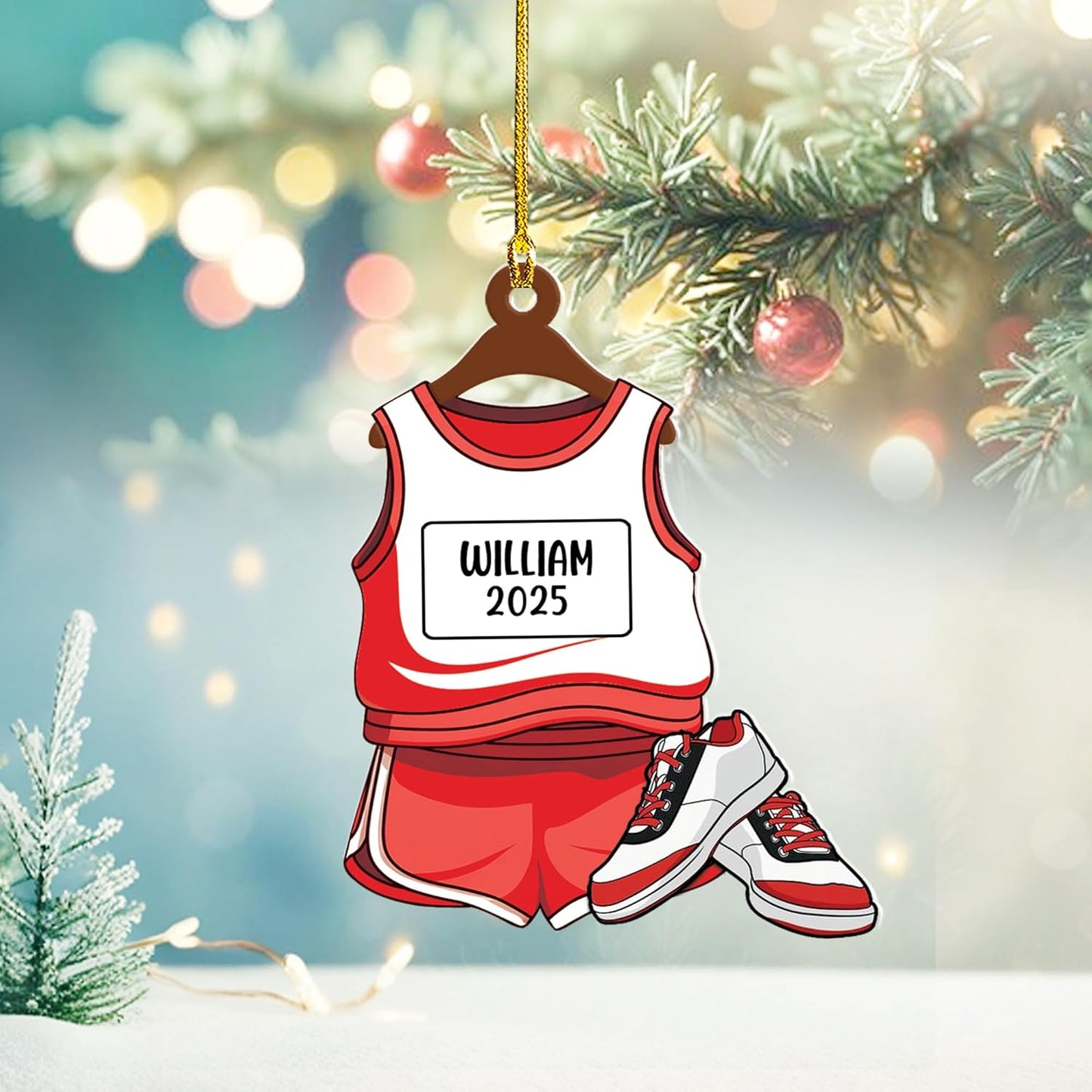 Personalized Marathon Ornament – Custom Name Acrylic Running Christmas Decoration, Runner Gift TM15