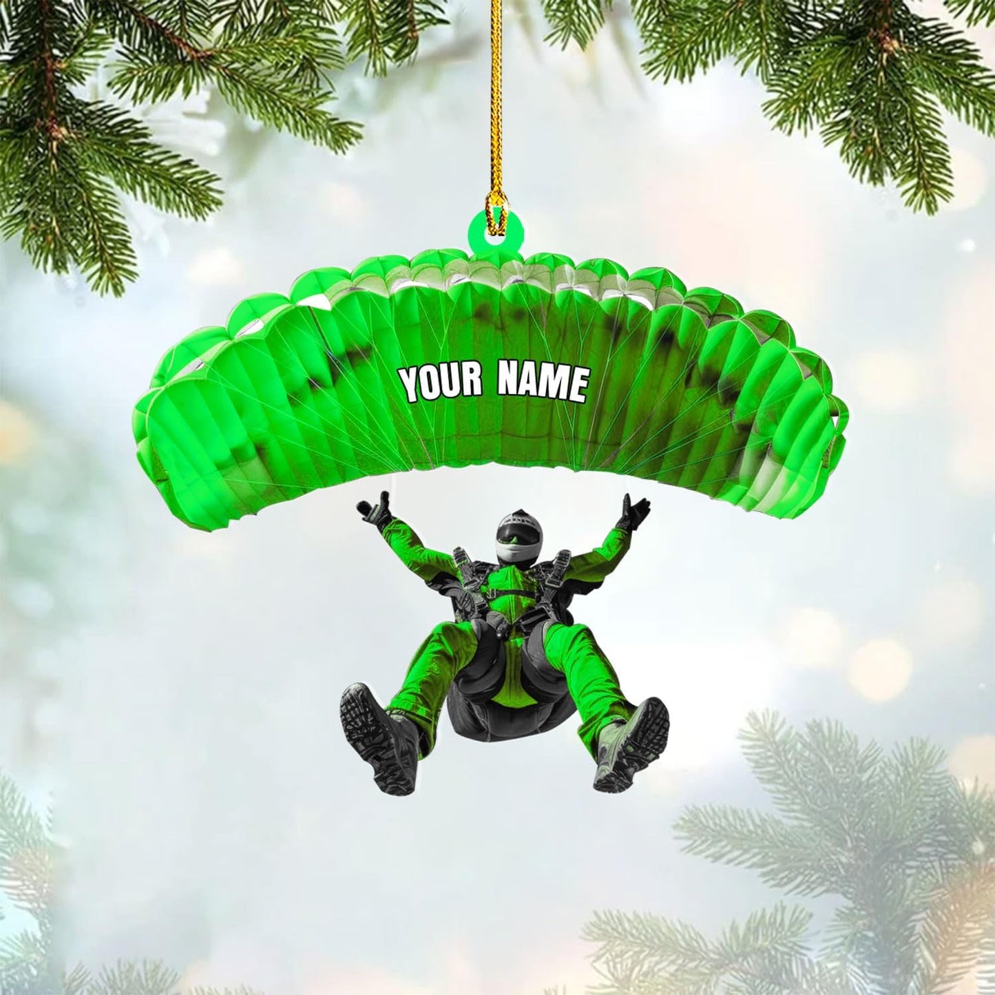 Custom Skydiving Christmas Ornament – Skydiver Xmas Decor O25
