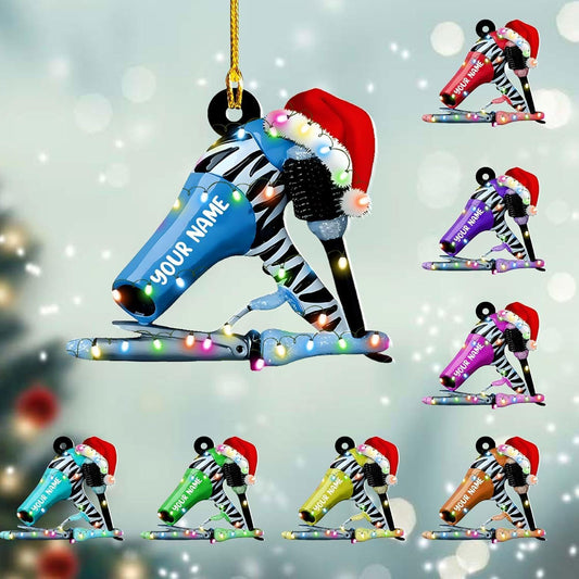 Custom Hair Stylist , Hair Salon Christmas Ornament