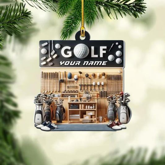 Personalized Golf Room Ornament - Golf Player Christmas Ornament 2
