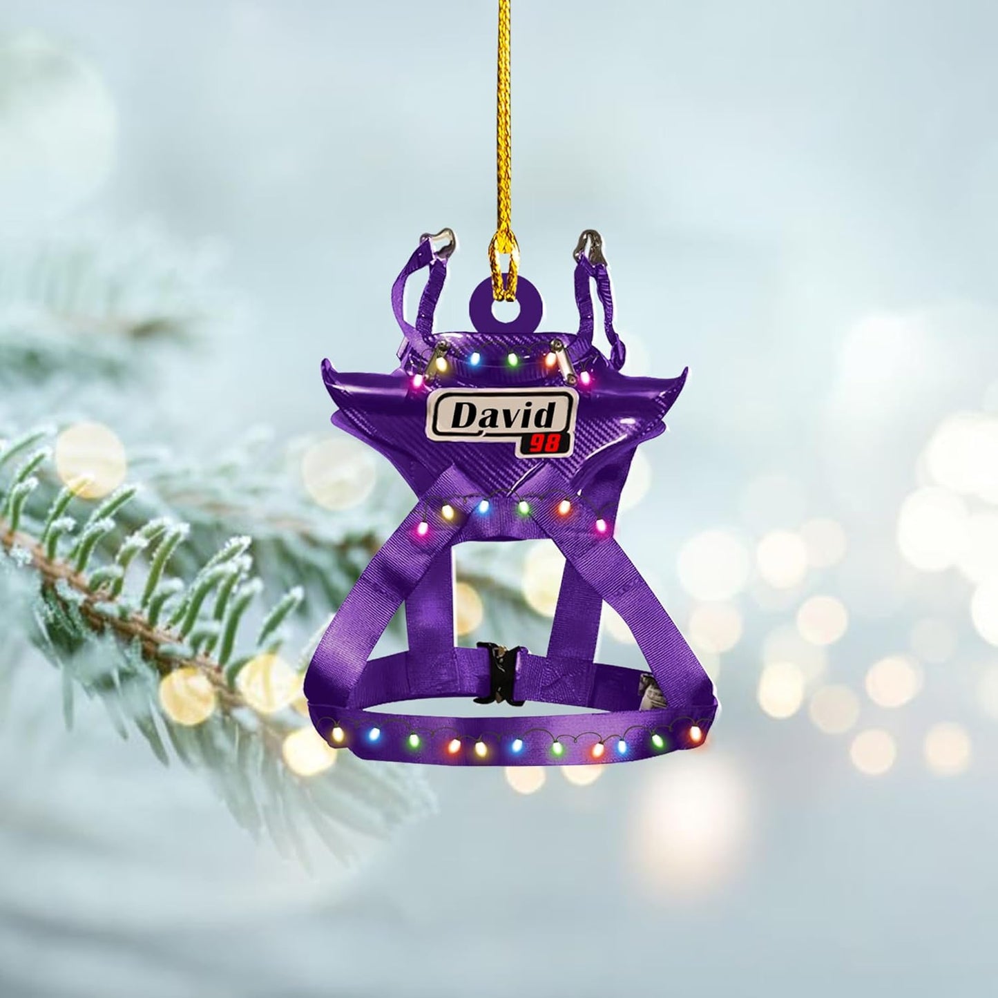 Personalized Race Car Christmas Ornament – Custom Acrylic Car Lover Gift, Racing Tree Decoration TR36