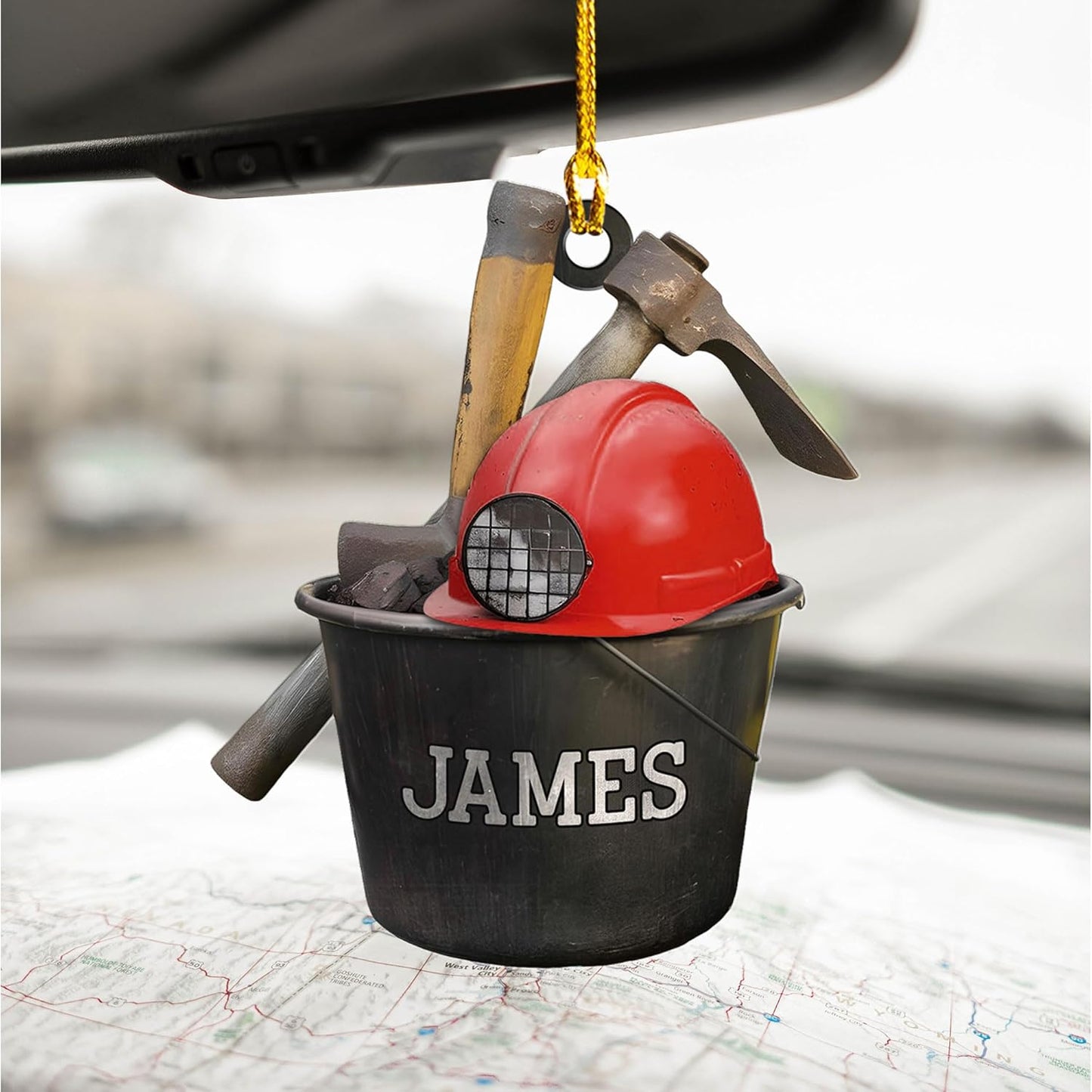 Custom Coal Miner Christmas Ornament – Personalized Name Decor Cmn6
