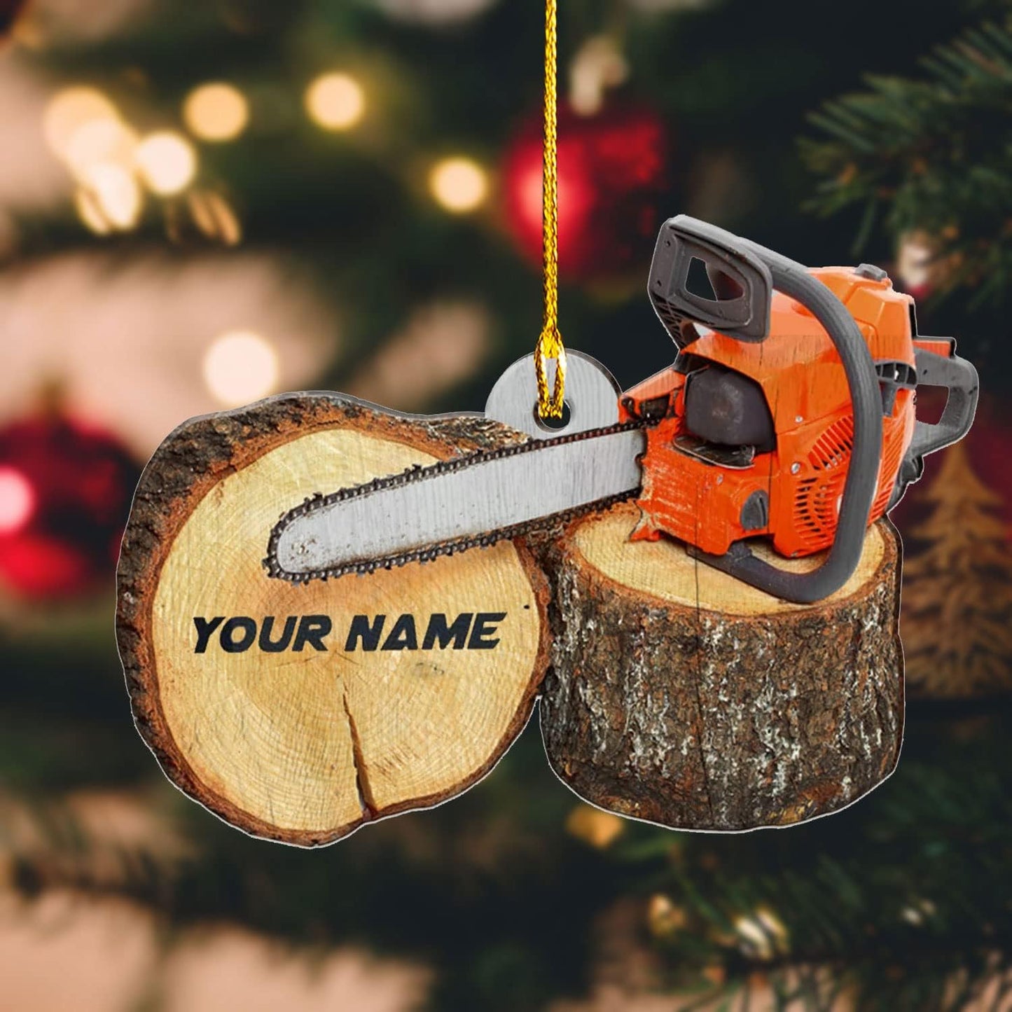 Personalized Carpenter Ornament – Woodworking Lumberjack Gift Ornament Style 5