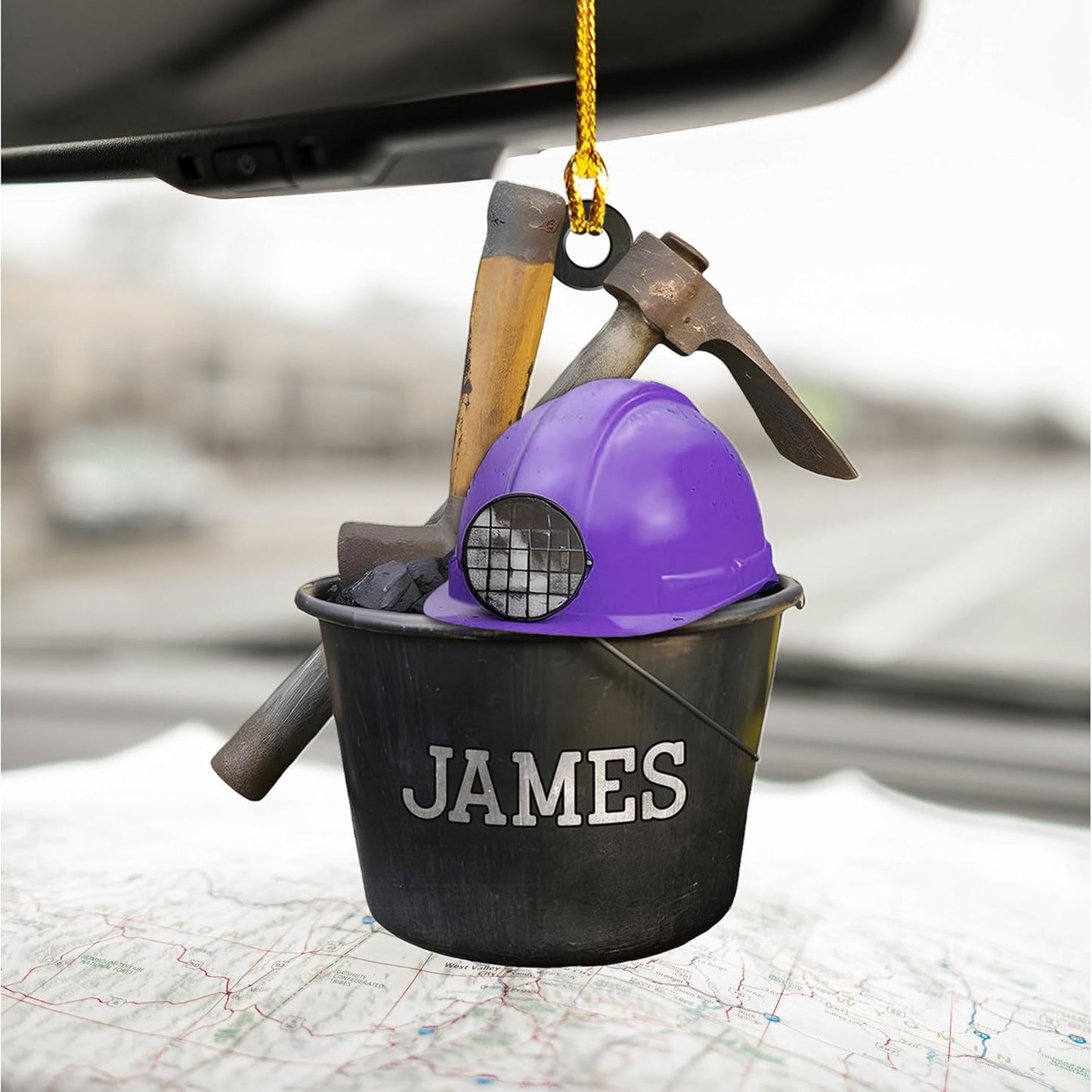 Custom Coal Miner Christmas Ornament – Personalized Name Decor Cmn6